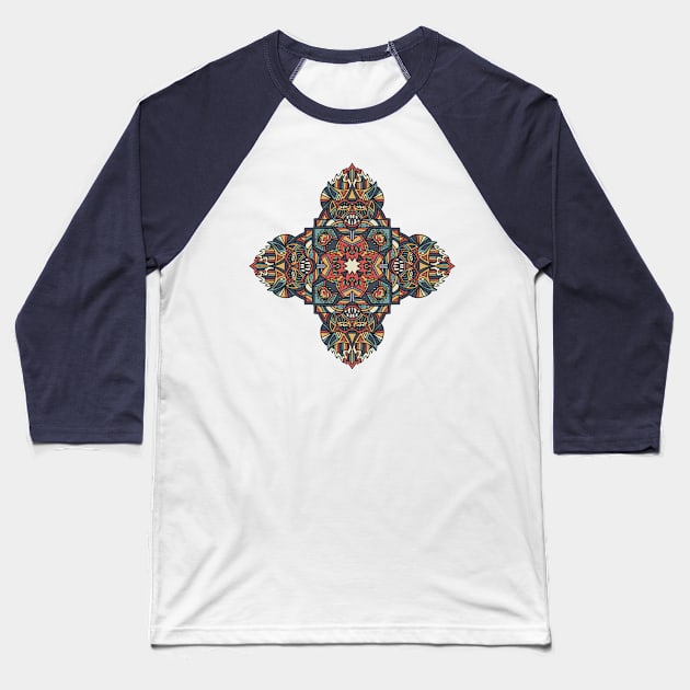 Tribal Mask Mandala Baseball T-Shirt by TylerMade